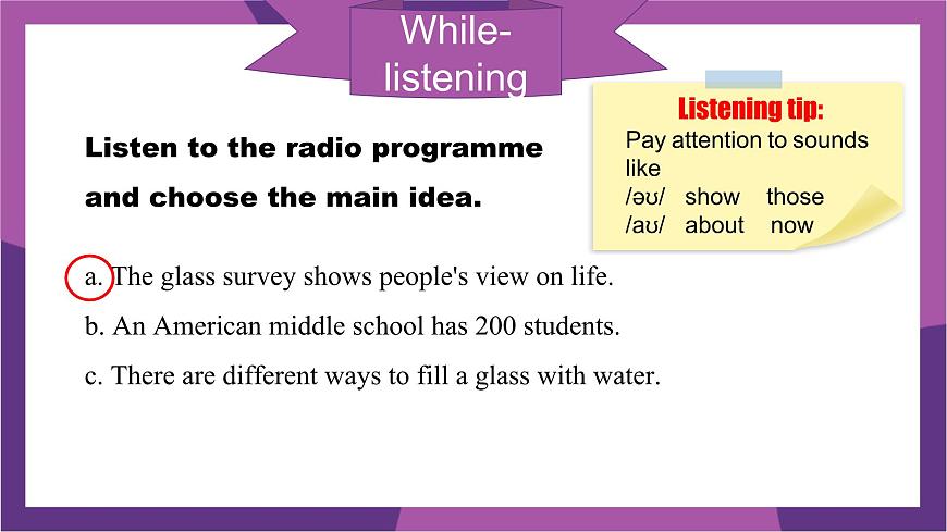 2025外研版7年级下册  Unit 1 Developing ideas—Listening and speaking 课件PPT第6页
