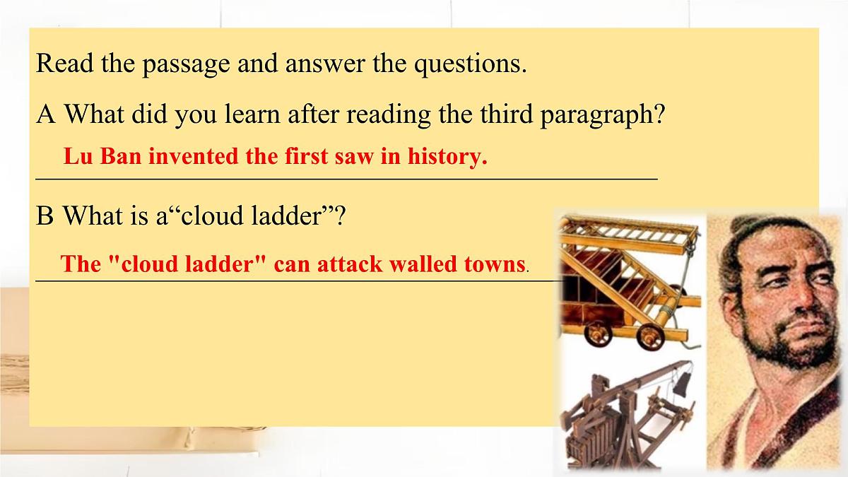 Unit 6 LuBan-the legendary master carpenter（同步课件)-2024-2025学年七年级英语下册（冀教版2024）第8页
