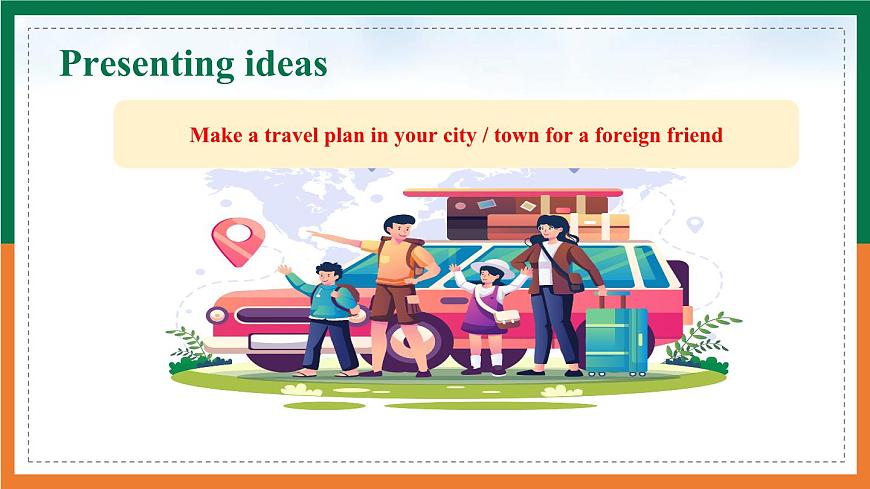 【公开课优质课件】Unit 6 Hitting the road Presenting ideas&Reflection新教材2025外研版七下英语第5页