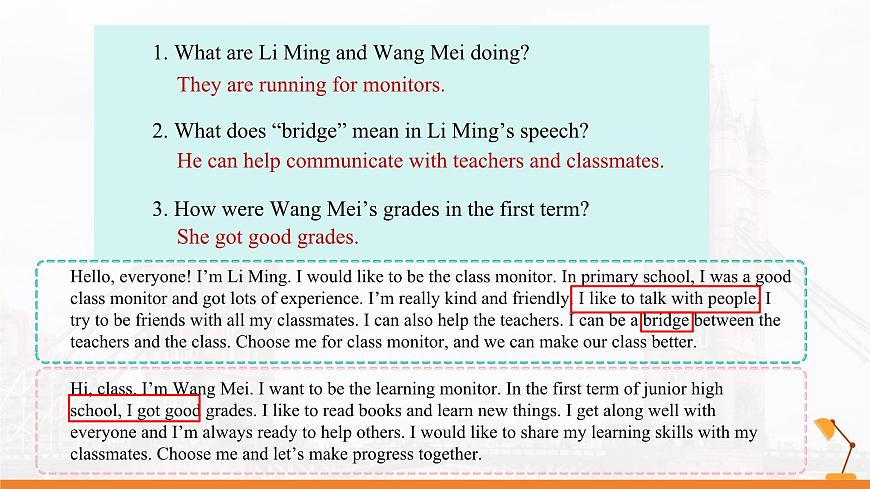 Unit 2 School life Lesson 4 课件 英语冀教版（2024）七年级下册第7页