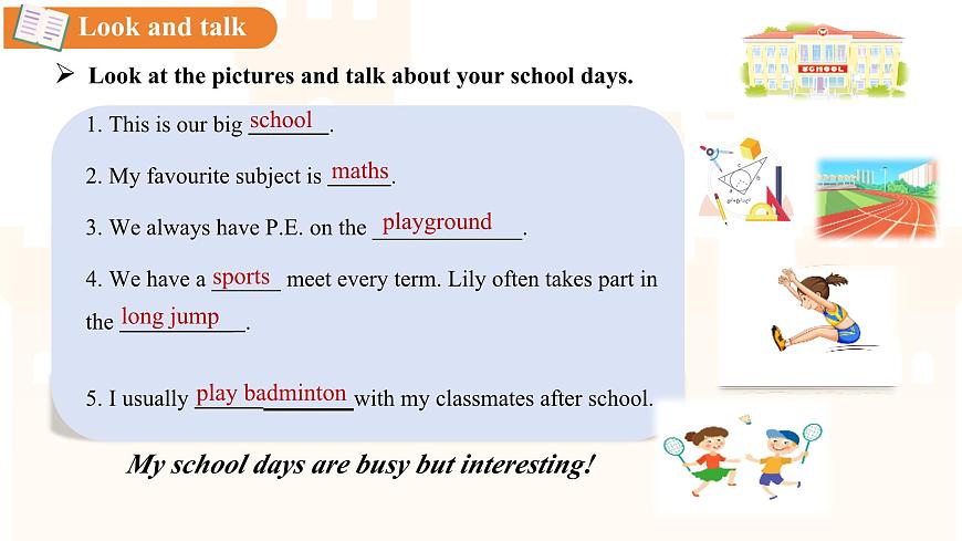 Unit 2 School life Lesson 1 How is school going 课件 英语冀教版（2024）七年级下册第6页