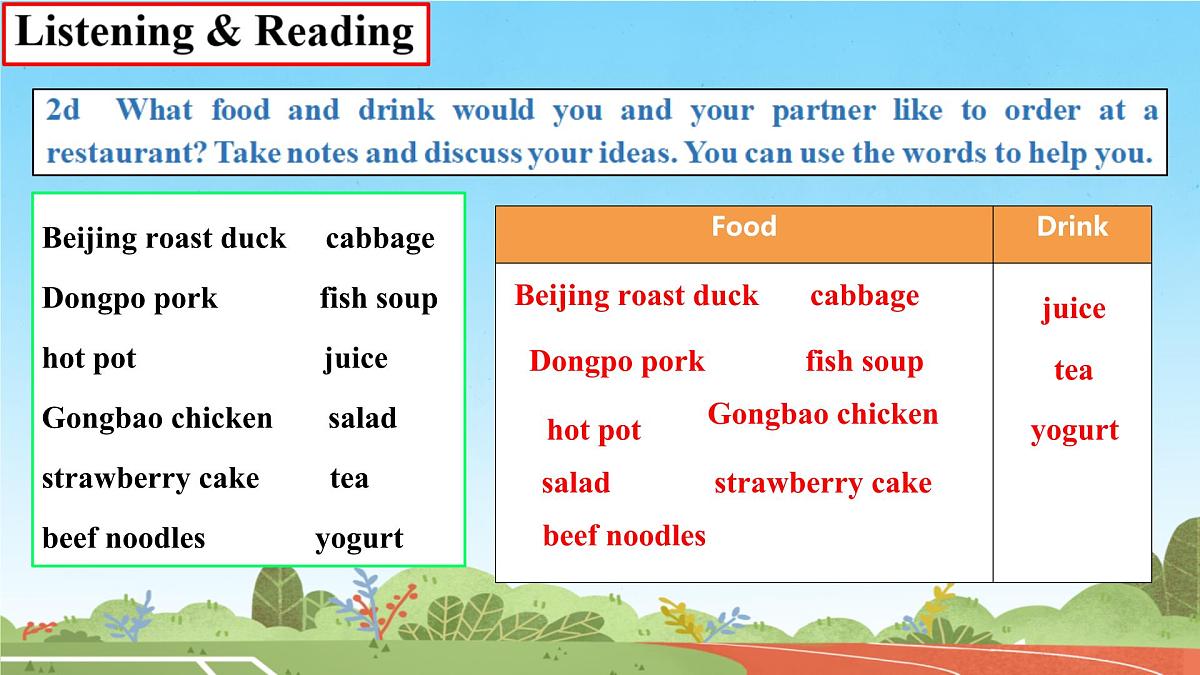 Unit 4 Eat Well Section A 2a-2e 课件 英语人教版（2024）七年级下册第8页