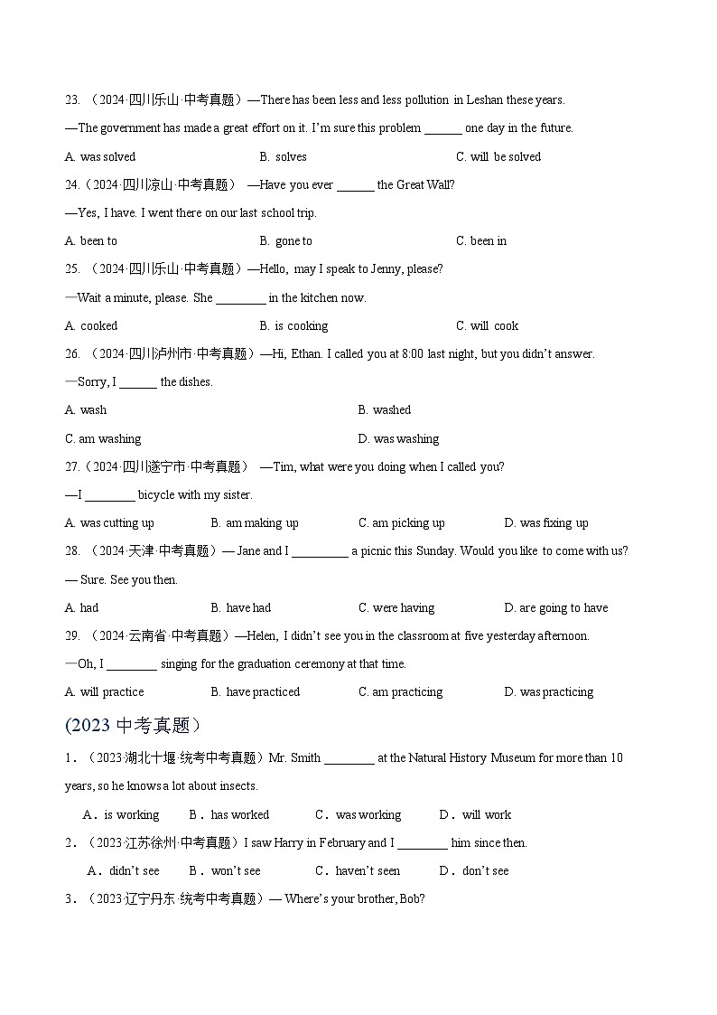 专题09 动词的时态（原卷版）第3页