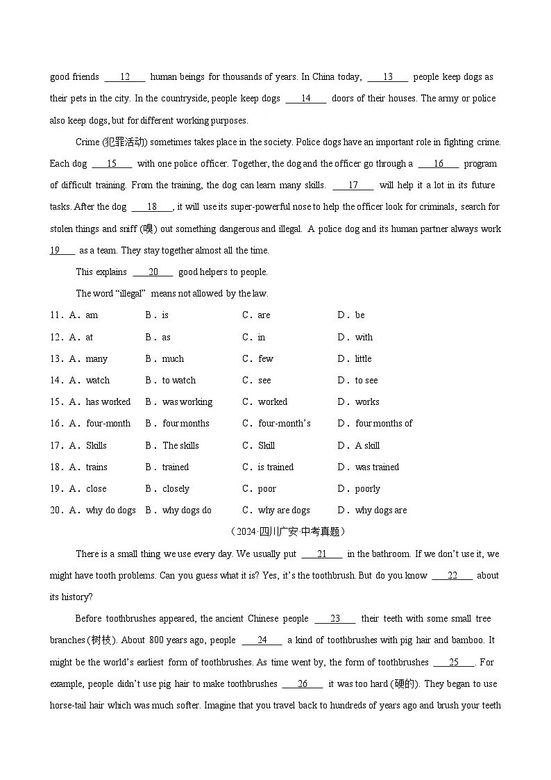 专题17 完形填空 考点3 说明建议类（原卷版）第2页