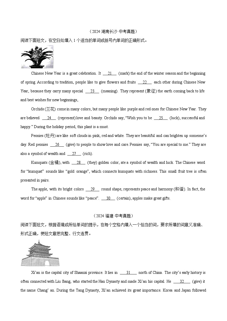 专题36 短文语法填空（原卷版）第2页