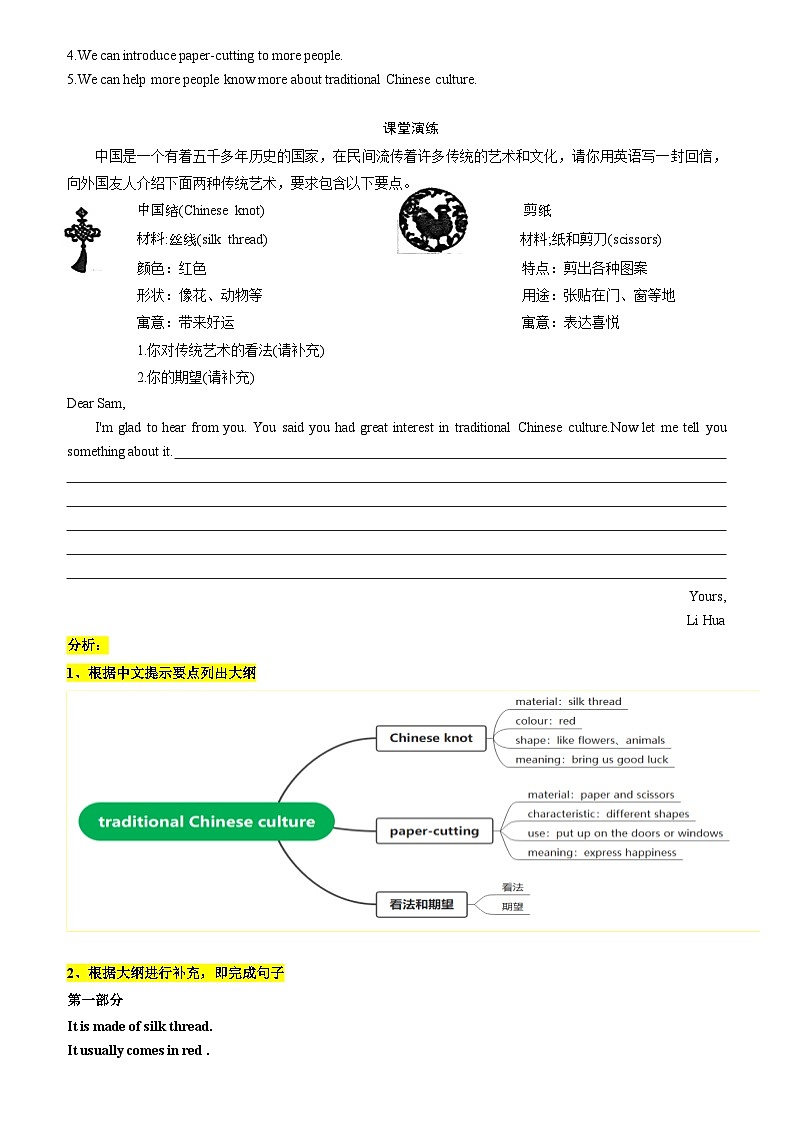 译林版（2024）七年级下册英语Units 1~4期中作文复习学案（含答案、范文）第2页