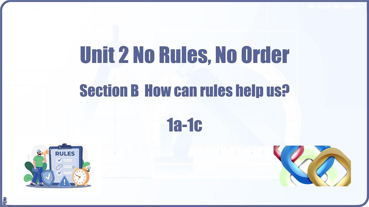 初中 英语 人教版（2024）七年级下册Unit 2   No Rules，No Order Section B 课件第1页