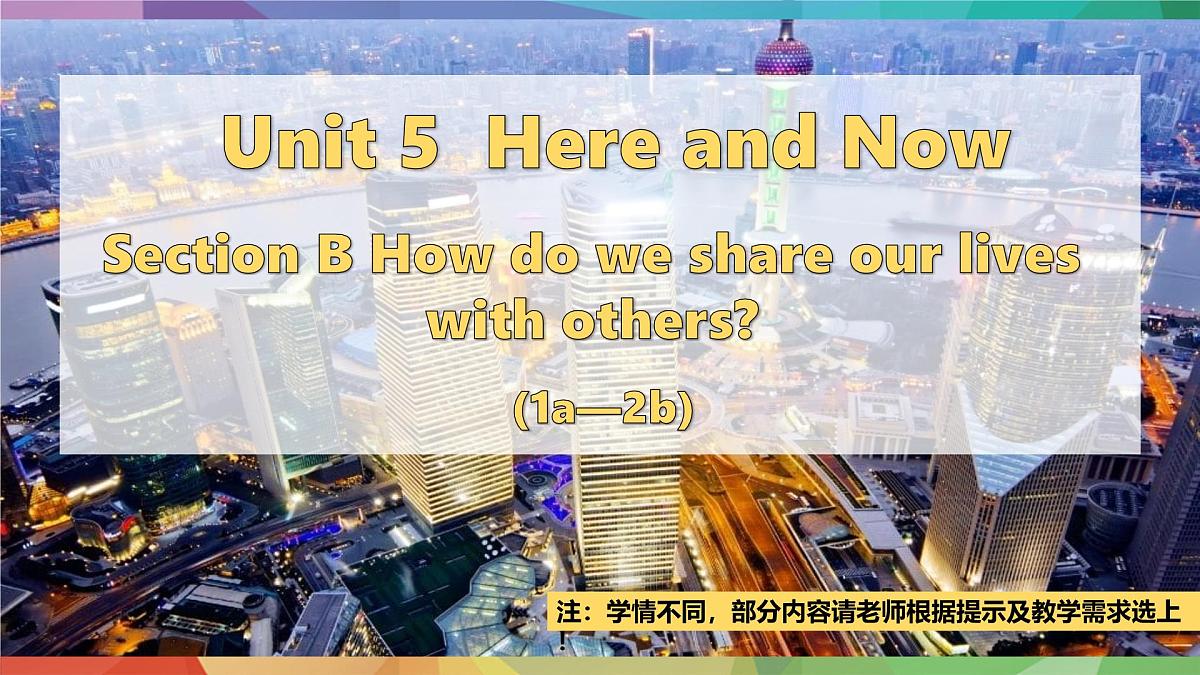 人教版2024七年级下册英语U5课时4 Section B （1a-2b) 课件第1页
