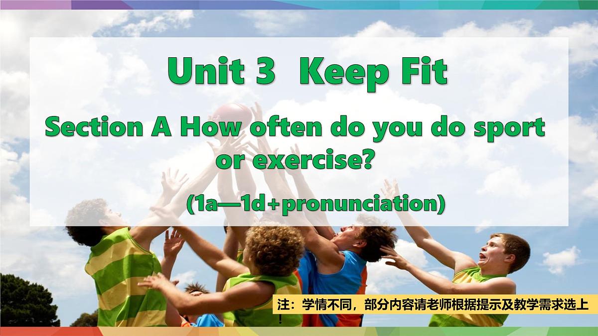 人教版2024七年级下册英语U3课时1 Section A (1a-1d) pronunciation 课件第1页