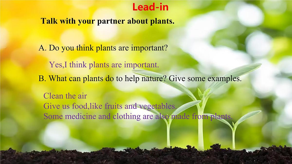 Unit 8 Lesson1 Why are plants important 课件 2025学年七年级英语下册（冀教版2024）第4页