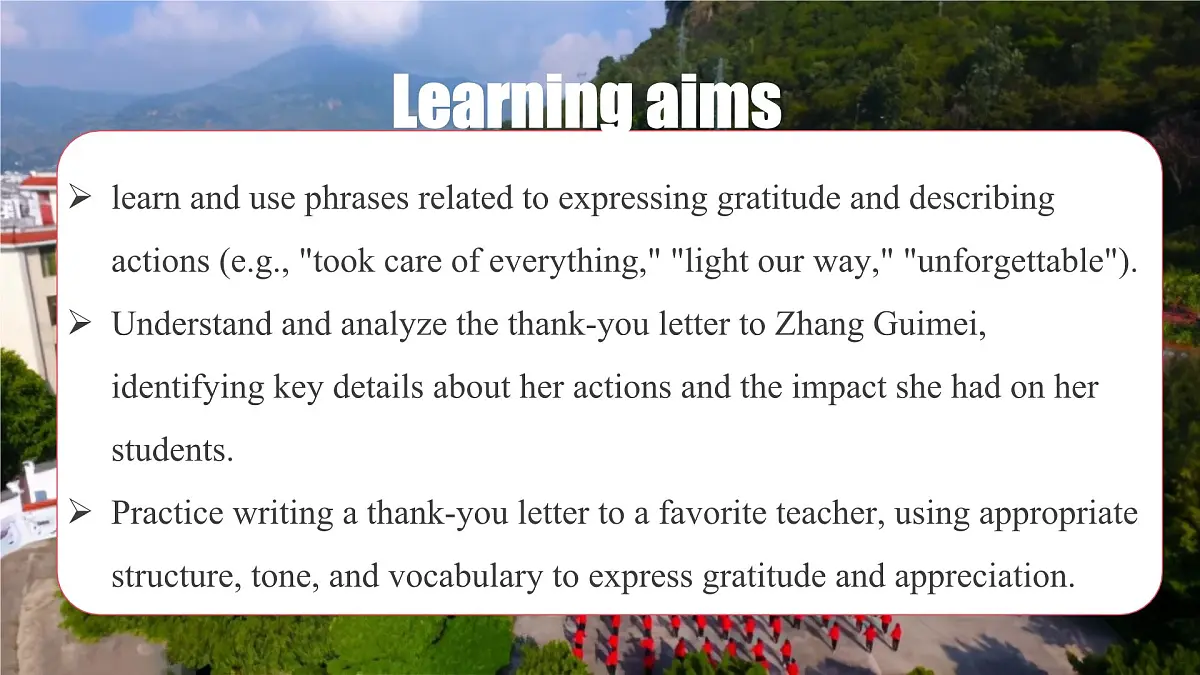 Unit 2 Lesson 5 A thank-you lette 课件 2025学年七年级英语下册冀教版（2024）第2页