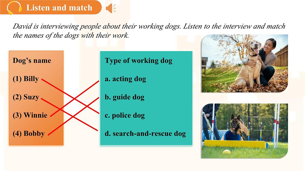 Unit 4  Our animal friends Lesson 2 Listening课件  英语沪教版（2024）七年级下册第7页