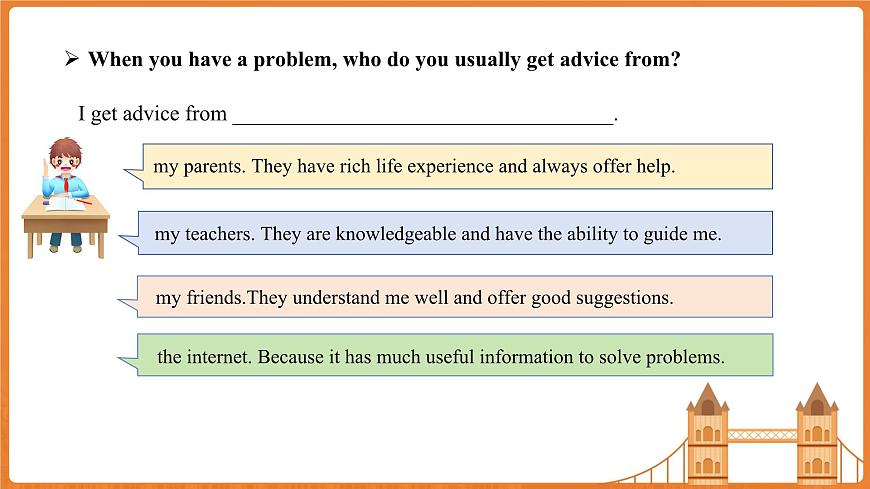 Unit 4 My friends Lesson 4 Giving advice 课件 英语冀教版（2024）七年级下册第5页