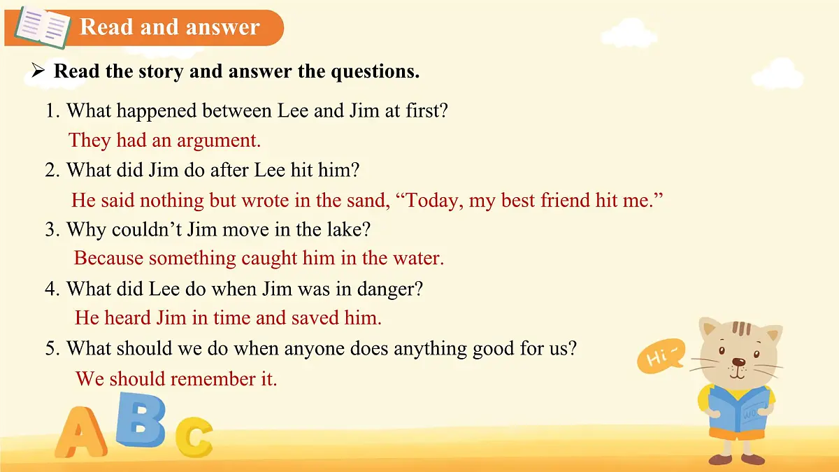 Unit 4 My friends Lesson 2 A story of friendship 课件 英语冀教版（2024）七年级下册第7页