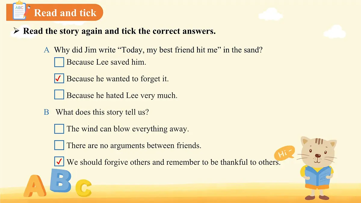 Unit 4 My friends Lesson 2 A story of friendship 课件 英语冀教版（2024）七年级下册第8页