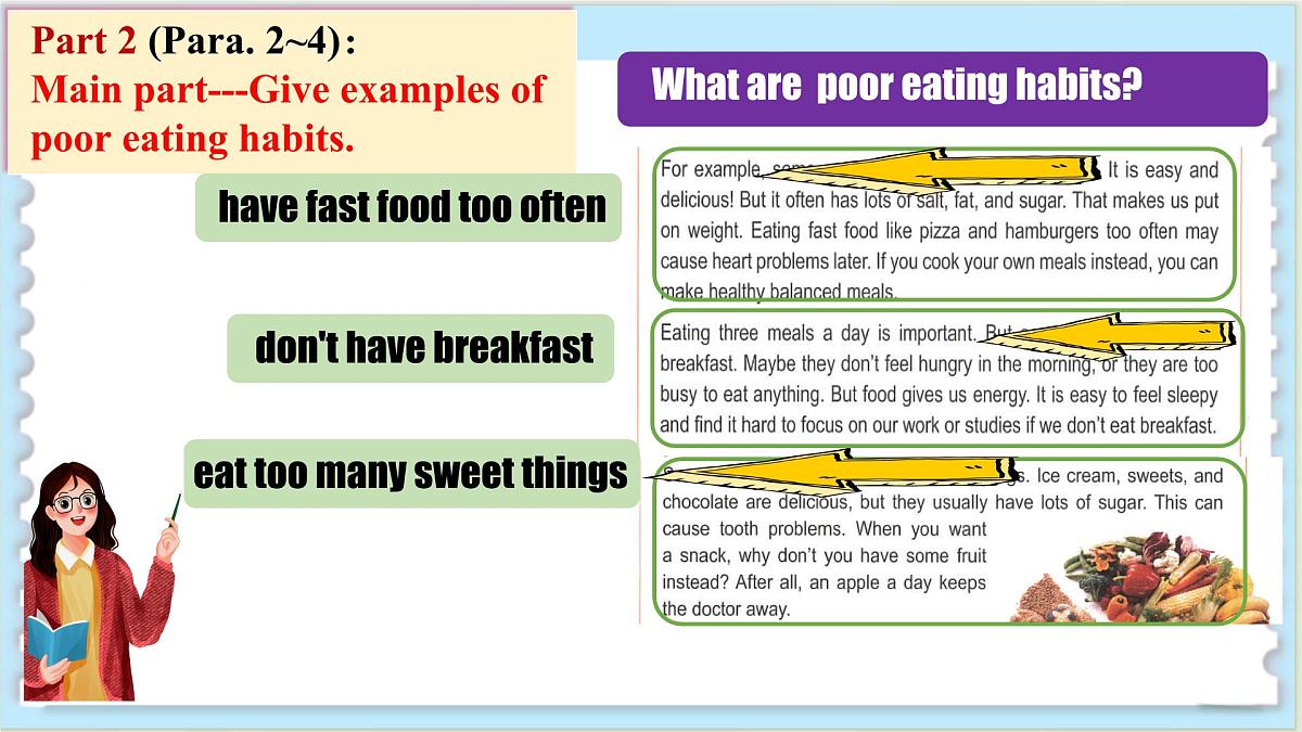 初中英语人教版（2024）七年级下册Unit 4 Eat Well Section B 课件第5页