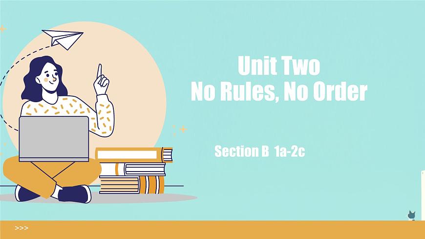 初中英语人教版（2024）七年级下册Unit 2   No Rules，No Order Section B 课件第1页