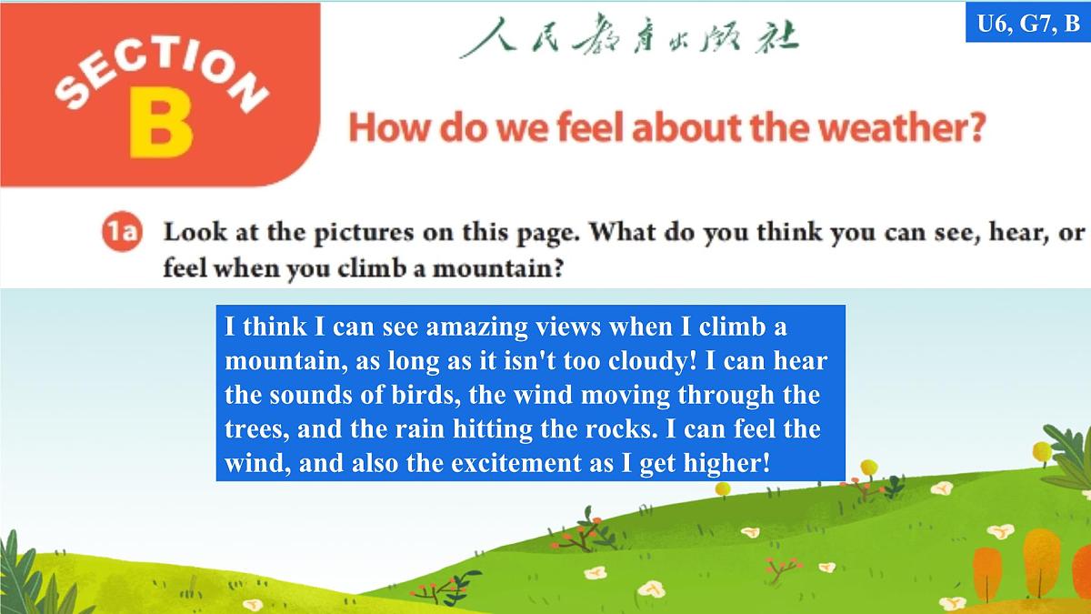 初中英语人教版（2024）七年级下册Unit 6 Rain or Shine Section B 课件第3页