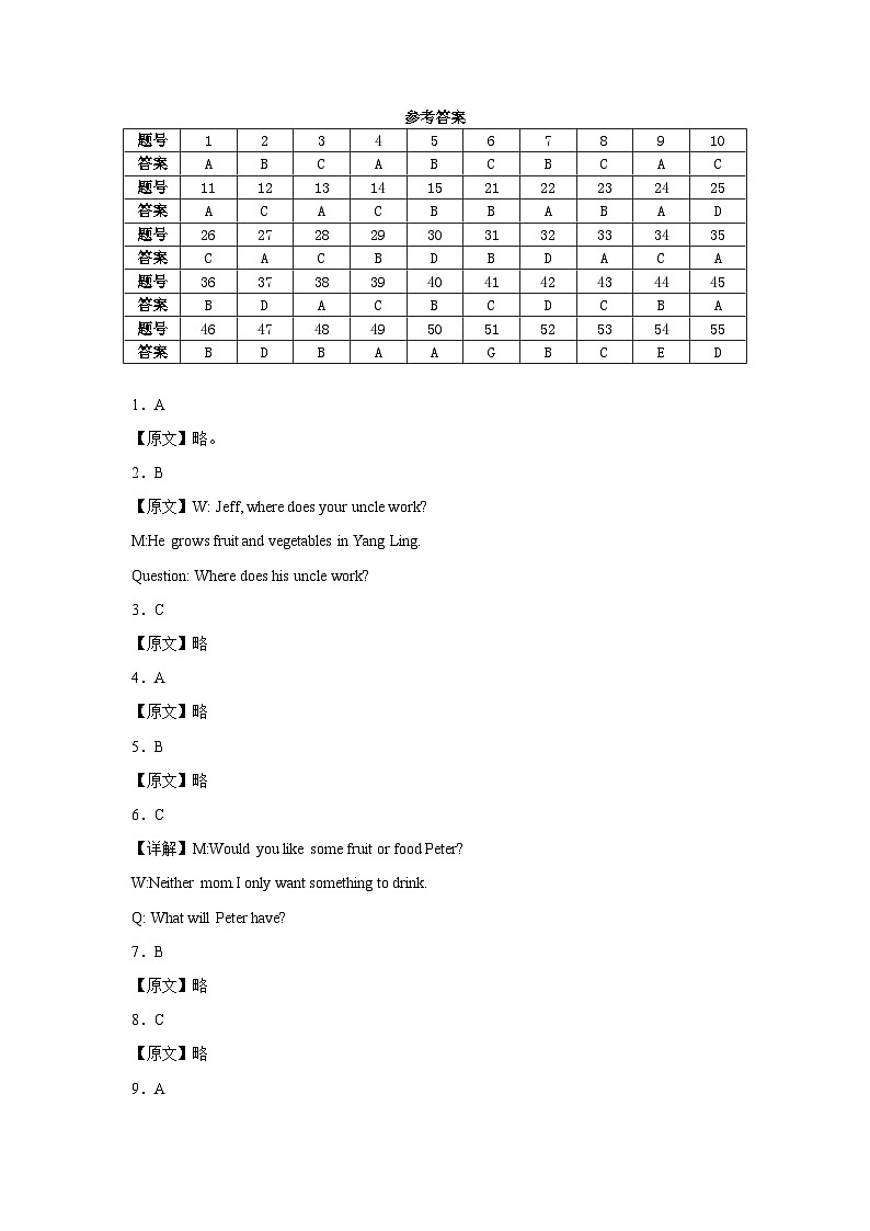八年级英语下学期期中模拟卷（陕西专用）（解析版）第1页