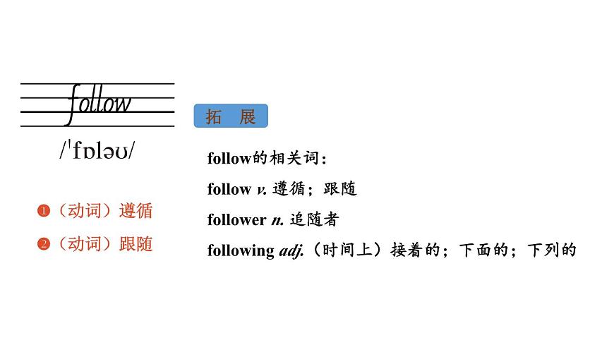 初中英语新人教版七年级下册Unit 2 Section A词汇详解教学课件2025春第8页