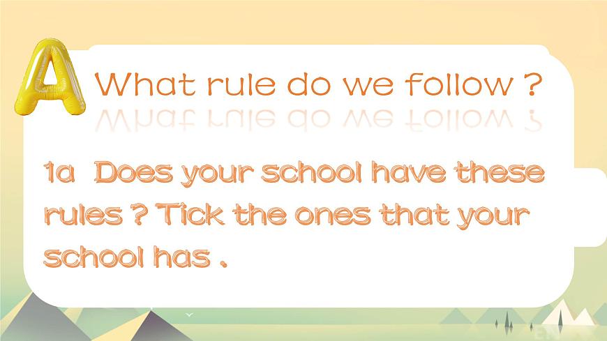 初中英语人教版（2024）七年级下册Unit 2   No Rules，No Order Section A 课件第2页