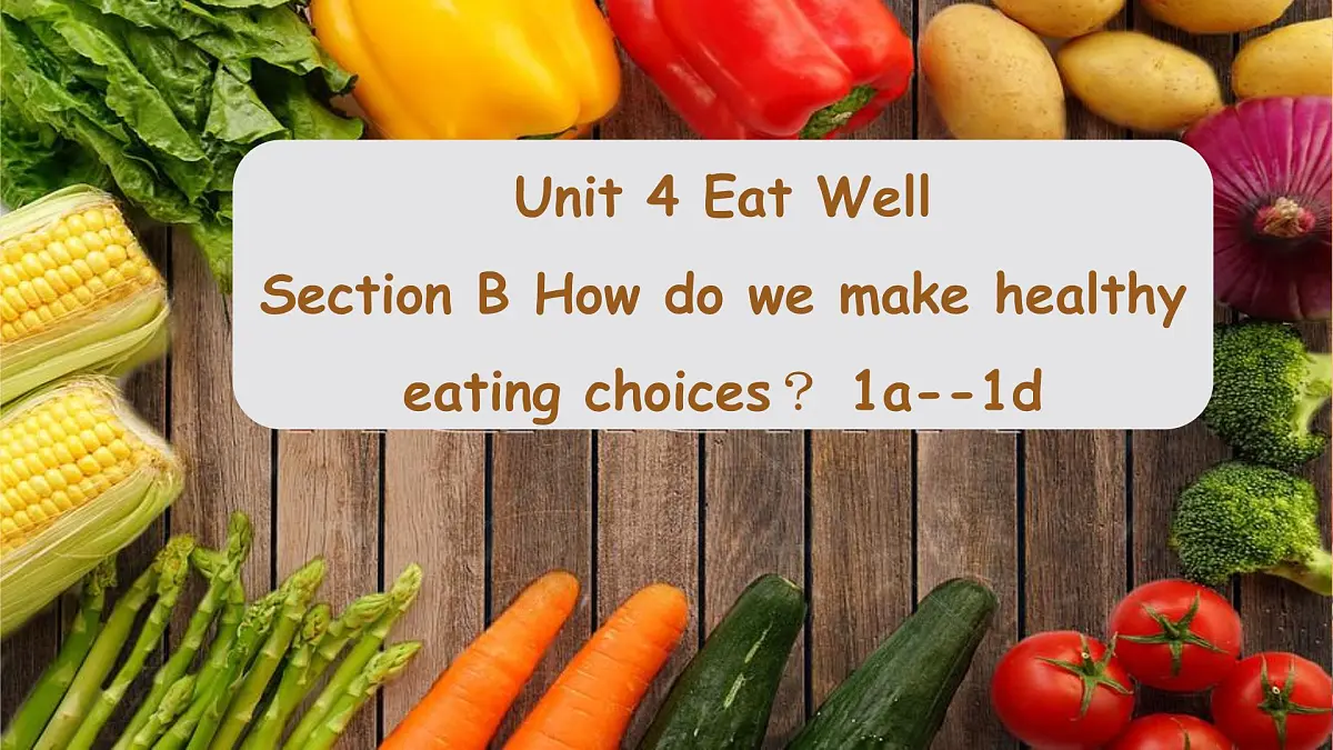 初中英语人教版（2024）七年级下册Unit 4 Eat Well Section B 课件第1页