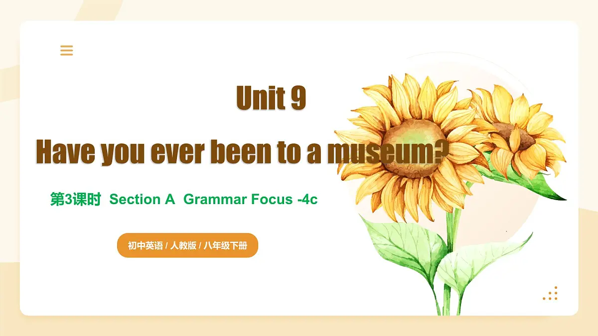 Unit 9 第3课时 Section A Grammar Focus-4c（同步课件）-2024-2025学年八年级英语下册（人教版2024）第1页