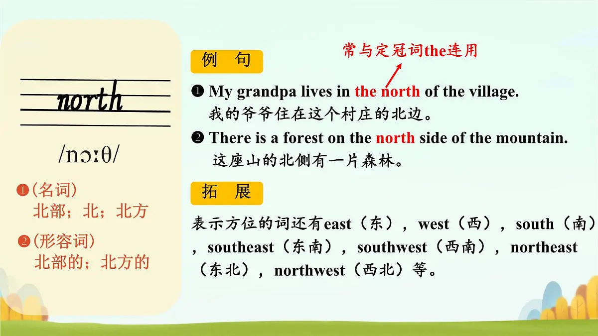 Unit 6 Rain or Shine Section A 单词详解 课件 2024-2025学年人教版七年级英语下册第7页