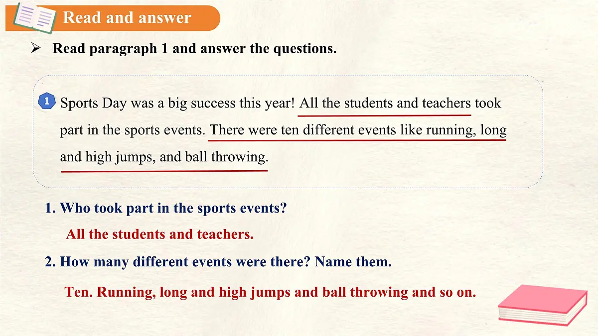 Unit 2 Lesson 2 A report about Sports Day 课件 英语冀教版（2024）七年级下册第7页