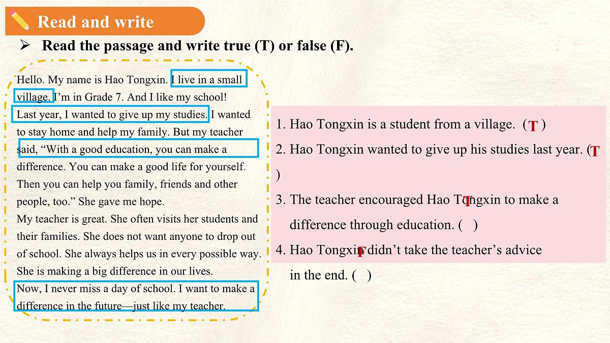Unit 2 Lesson 3 Making a difference课件 英语冀教版（2024）七年级下册第6页
