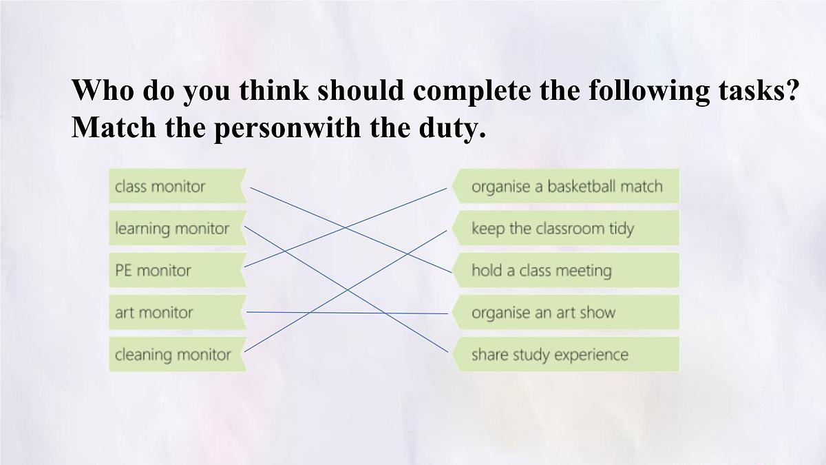 Unit 2 School life Lesson 4 Running for monitor 课件 英语冀教版（2024）七年级下册第4页