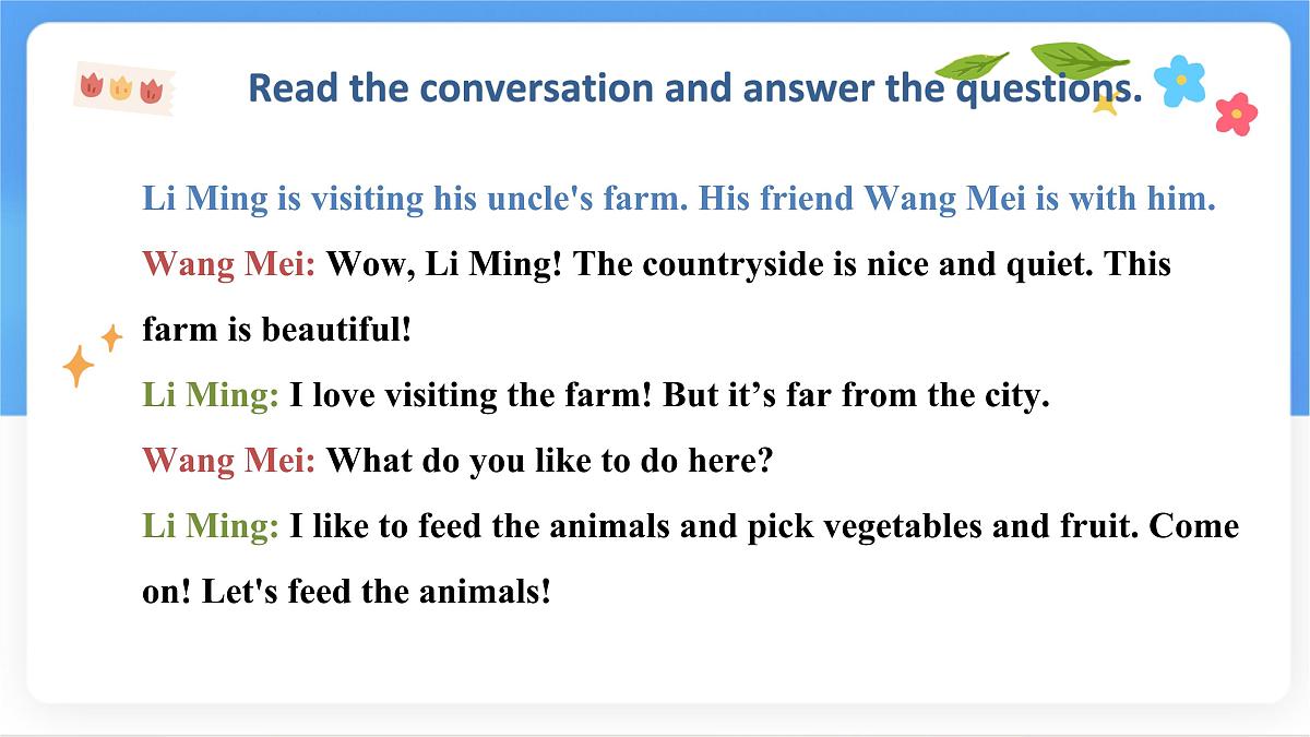 Unit 3 Lesson 2 A visit to a farm 课件 英语冀教版（2024）七年级下册第5页