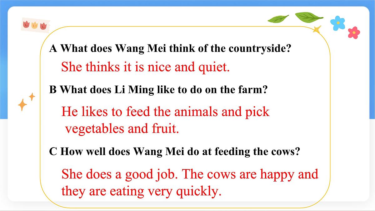 Unit 3 Lesson 2 A visit to a farm 课件 英语冀教版（2024）七年级下册第8页