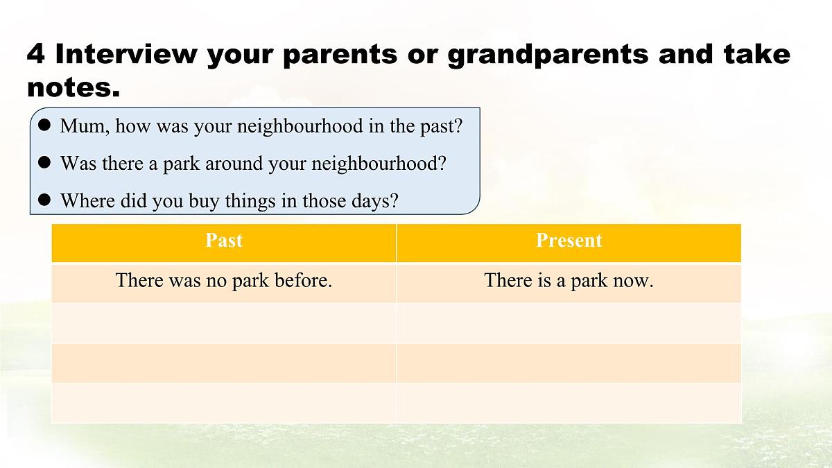 Unit 5 Lesson 4 Changes in the neighbourhood课件 英语冀教版（2024）七年级下册第6页