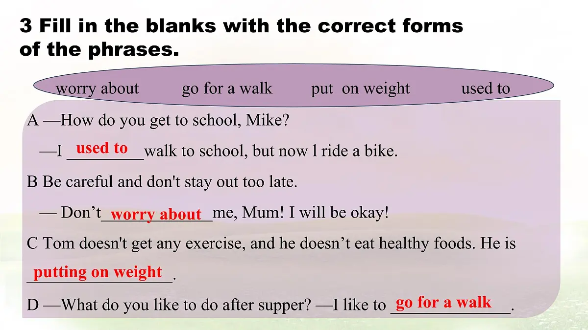 Unit 7 Lesson 2 Exercising more课件 英语冀教版（2024）七年级下册第6页