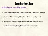 Unit 7 Lesson 1 You are what you eat！課件 英語冀教版（2024）七年級下冊