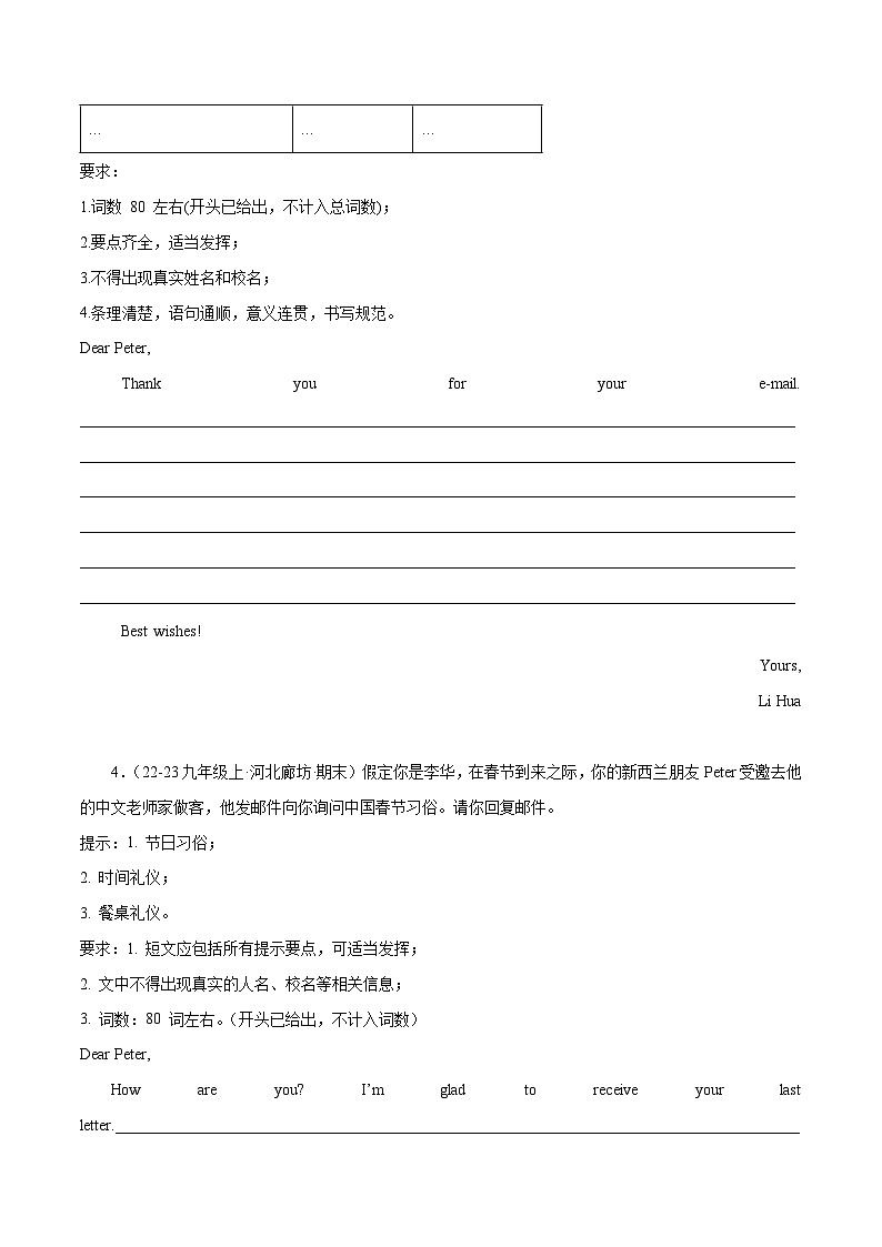 备战2025年中考英语热点话题写作06欢度春节（学生版）第3页