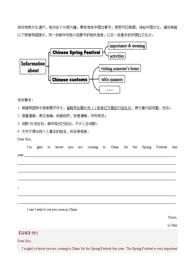 备战2025年中考英语热点话题写作传统文化：哪吒2非遗春节春晚黑神话悟空免签政策（教师版）-第2页