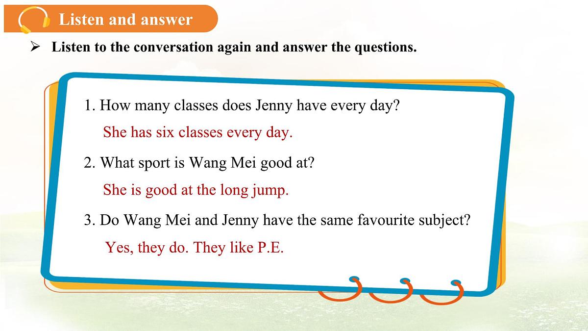 Unit 2 Schoolool life Lesson 1 How is school going课件 英语冀教版（2024）七年级下册第8页