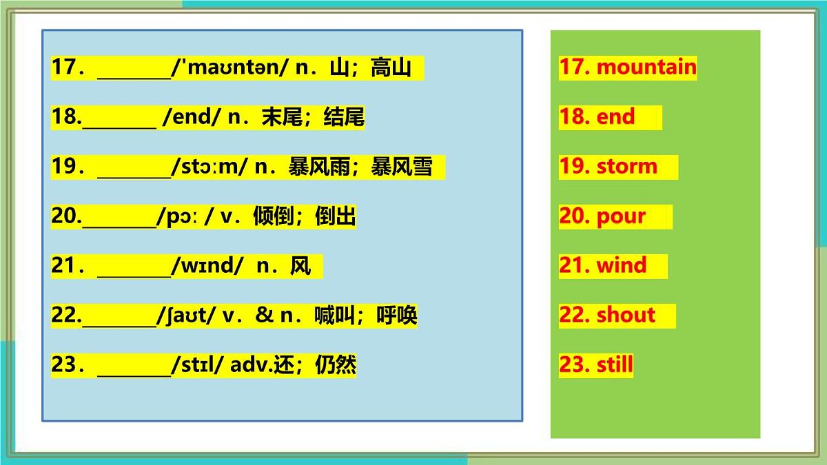 Unit+6+单元综合复习课件-2024-2025学年七年级英语下册课件人教版第8页