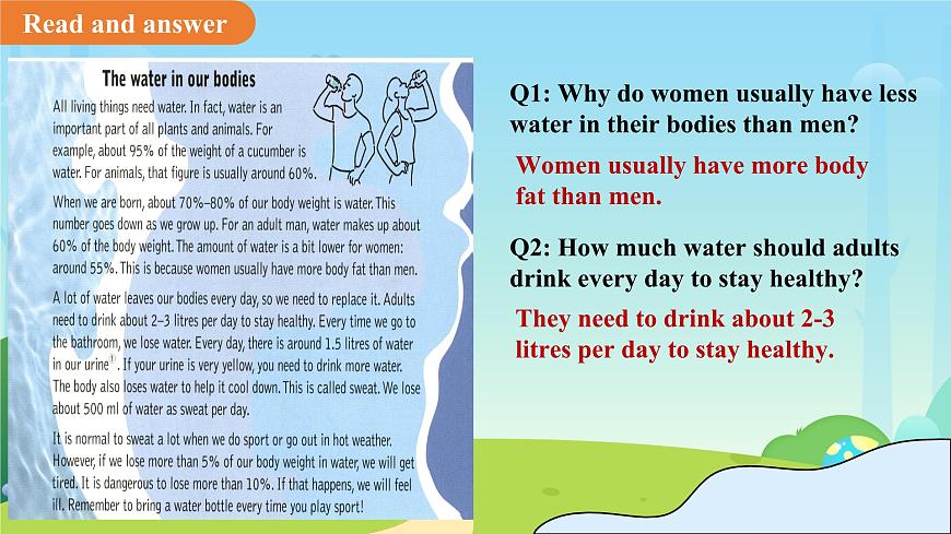 Unit 5Water is life（ Cross-curricular connection）课件 英语沪教版（2024）七年级下册第五单元教案第7页