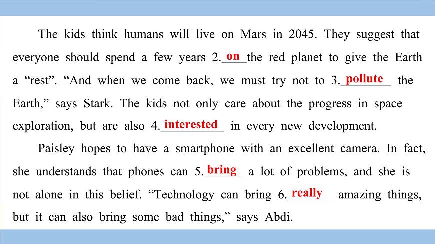 外研英语中考 01-第一部分 主题滚动复习 12-主题十二 家乡和社会的变迁 PPT课件第7页