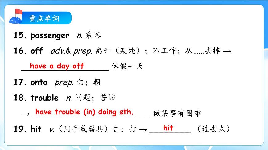 人教版八年级下册复习课件 Unit 1 What's the mattter 复习课件第6页