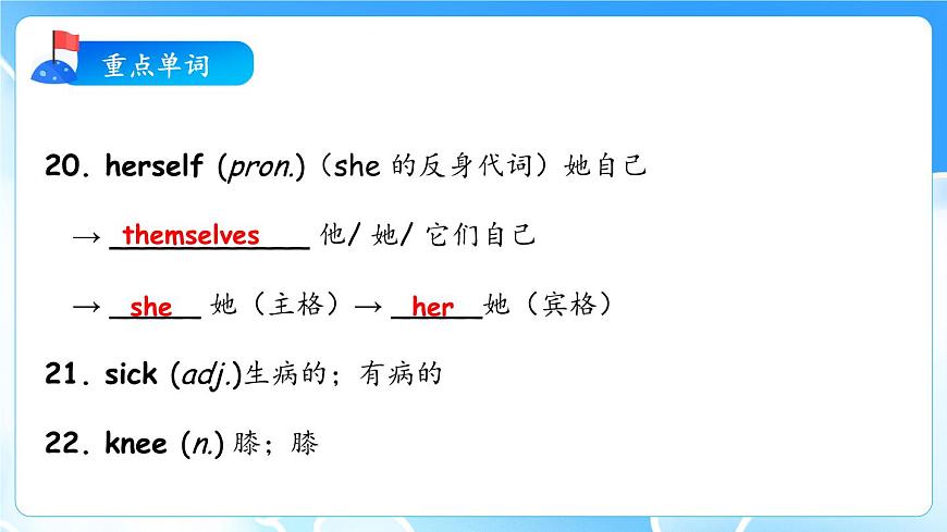 人教版八年级下册复习课件 Unit 1 What's the mattter 复习课件第7页
