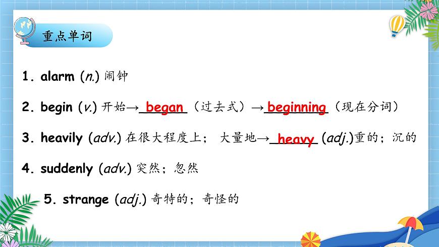 人教版八年级下册复习课件 Unit 5 What were you doing when the rainstorm came 复习课件第4页