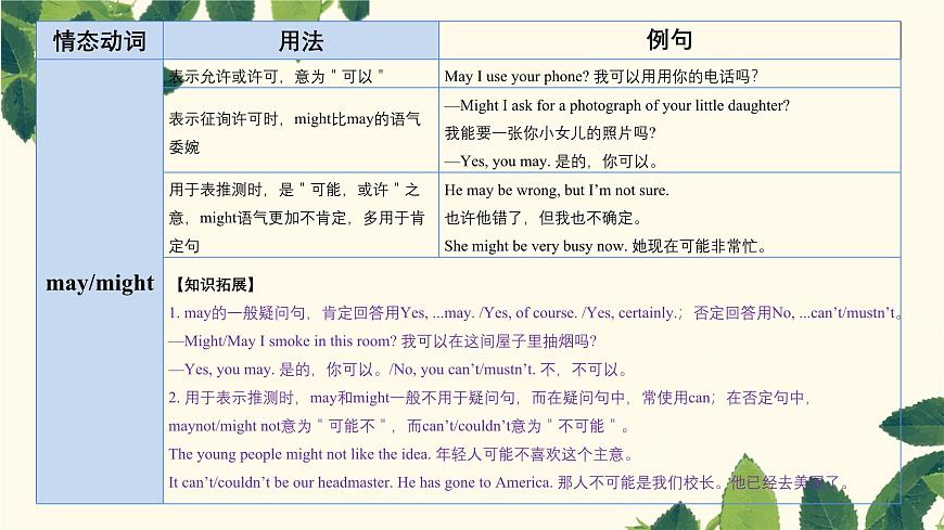 中考英语一轮复习课件：语法  情态动词第3页