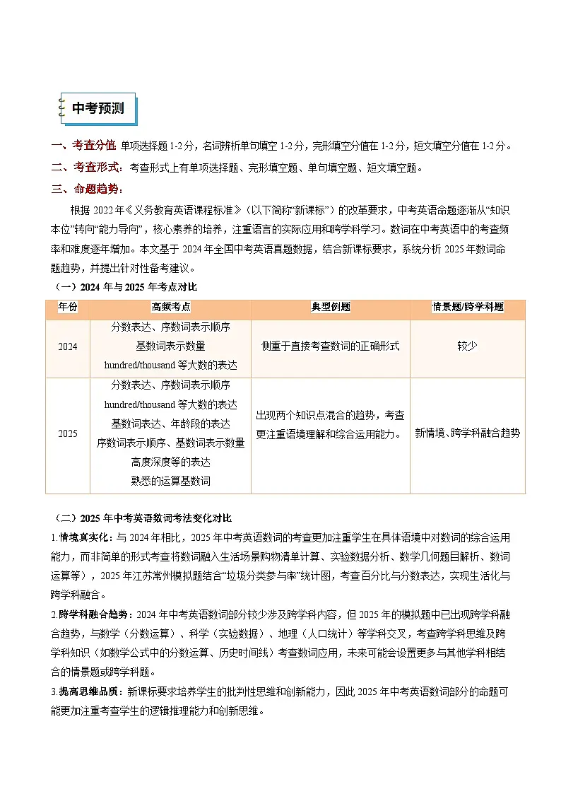 2025年中考考前冲刺攻略教案：英语（二）（原卷版）第3页
