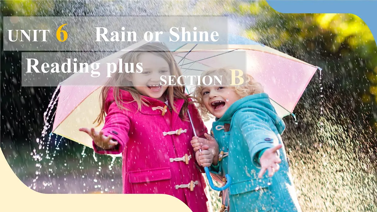 初中英语人教版（2024）七年级下册Unit 6 Rain or Shine Section B 课件第1页