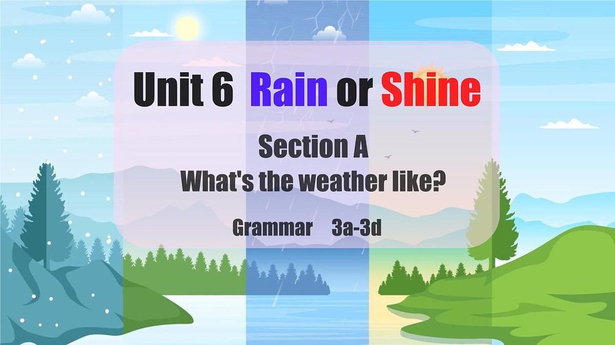 初中英语人教版（2024）七年级下册Unit 6 Rain or Shine Section A 课件第1页