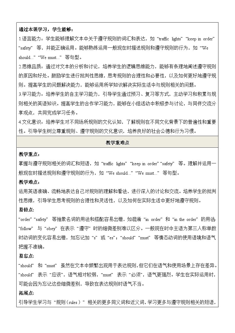 Unit11 Rules matter第4课时 Theme Reading教学设计第2页